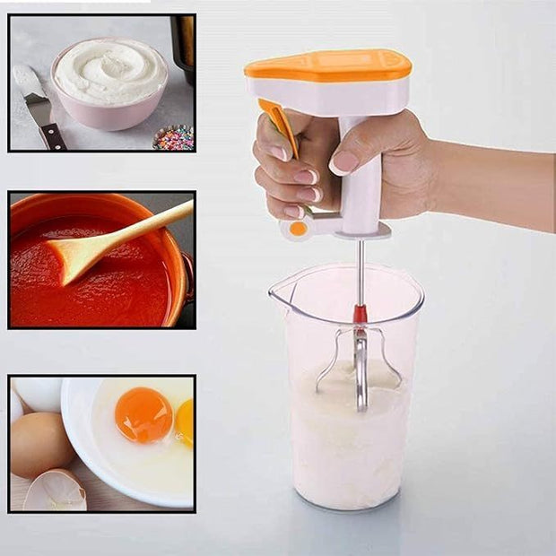 Handheld Battery Operated Electric Whisk – Lightweight Egg Beater &