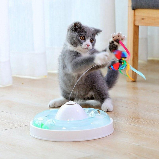 Funny dog Cat Toys Electric Rotating Colorful Butterfly Pet Scratch