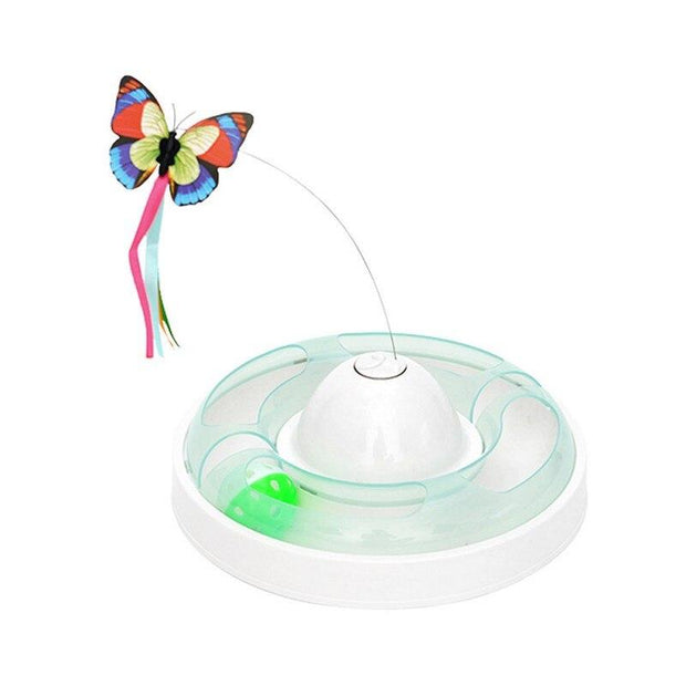 Funny dog Cat Toys Electric Rotating Colorful Butterfly Pet Scratch