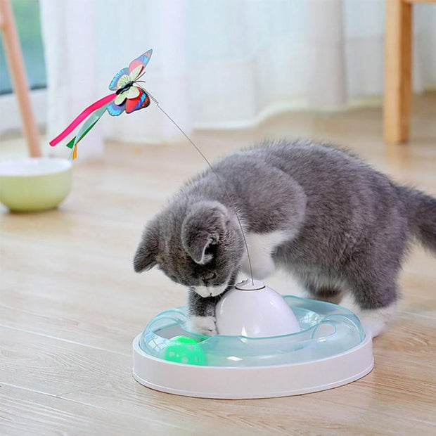 Funny dog Cat Toys Electric Rotating Colorful Butterfly Pet Scratch
