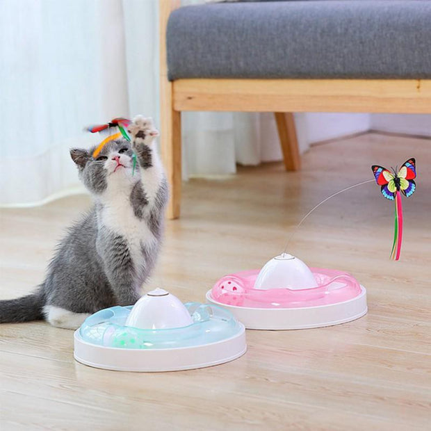 Funny dog Cat Toys Electric Rotating Colorful Butterfly Pet Scratch