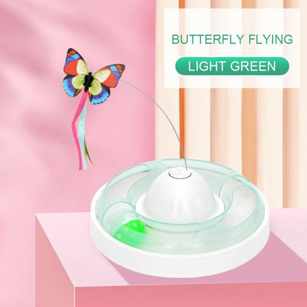 Funny dog Cat Toys Electric Rotating Colorful Butterfly Pet Scratch